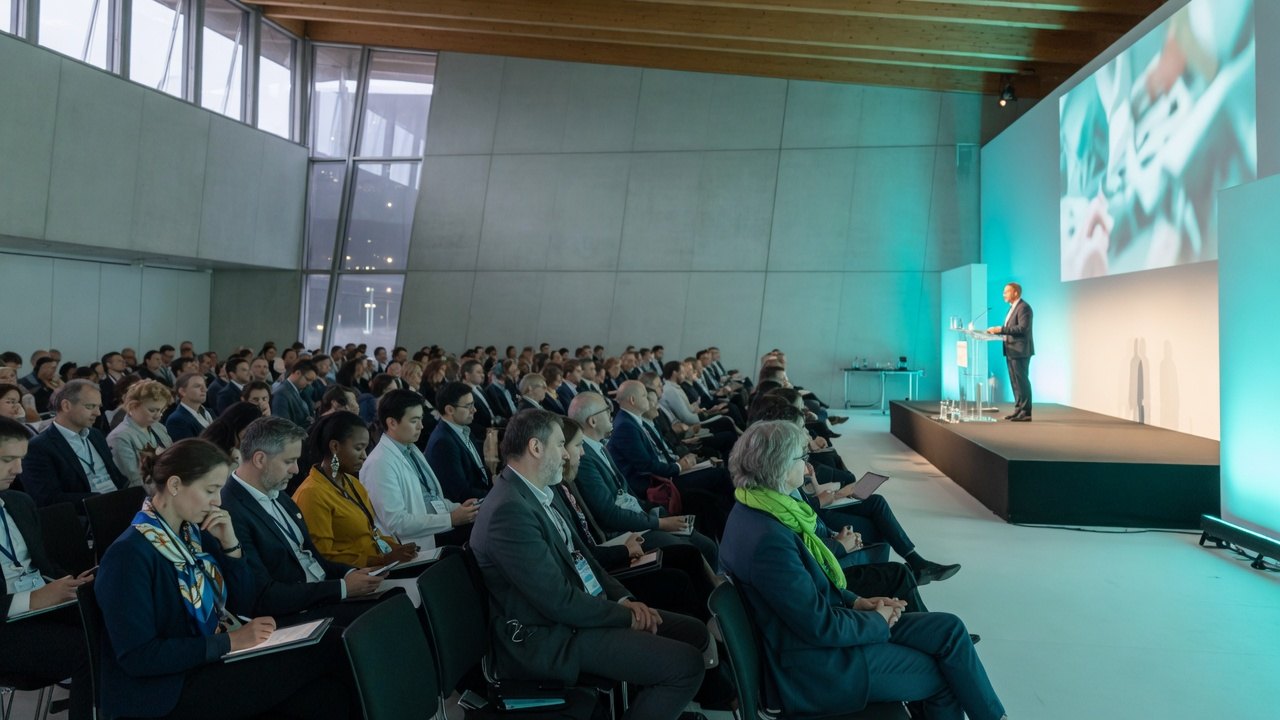 Conference hall with medical professionals