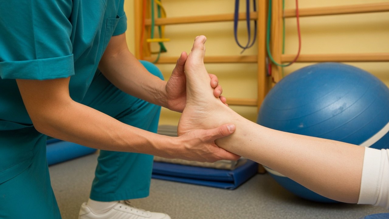 Physical therapy session